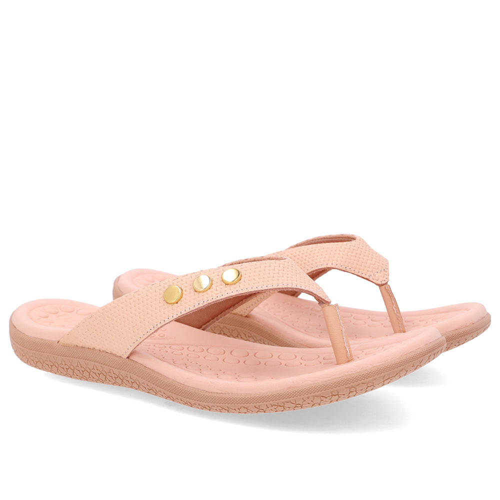 Chinelo Rasteiro Couro