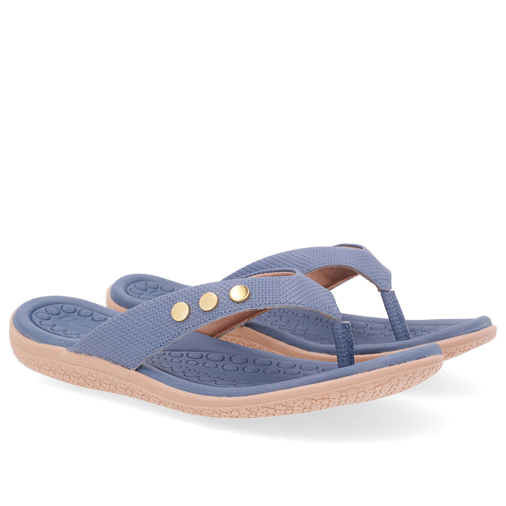 Chinelo Rasteiro Couro