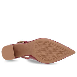 Slingback Casual Salto Bloco Verniz