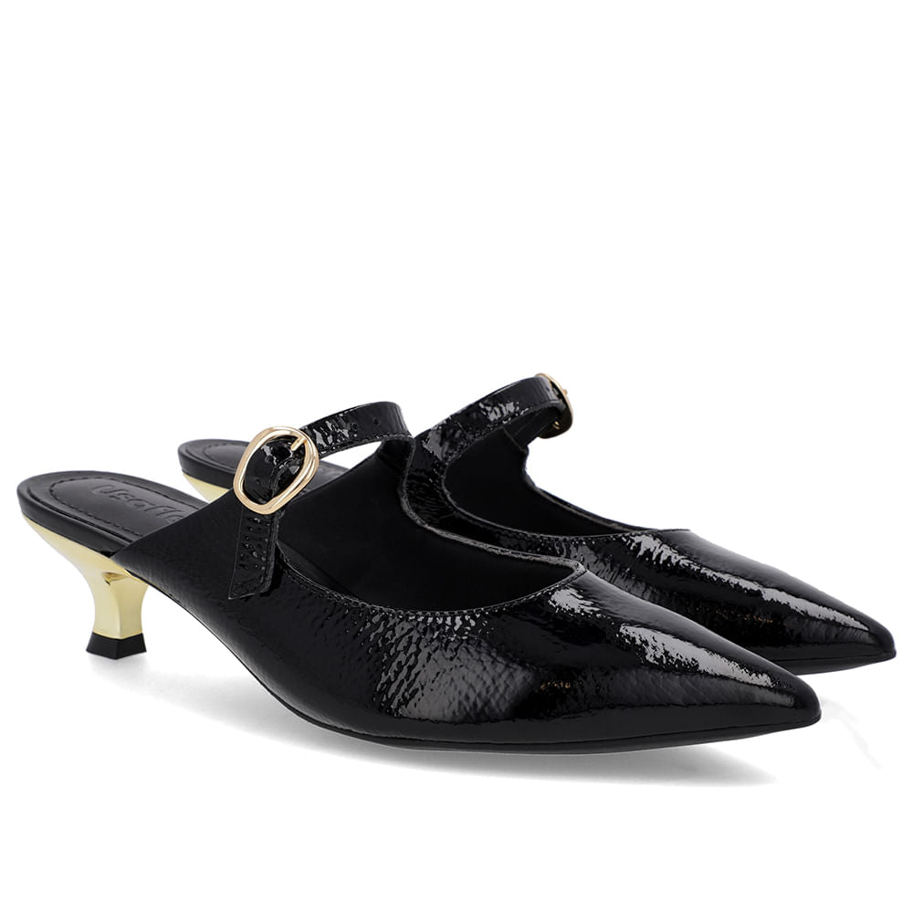Mule Verniz Croco Salto Kitten Tira
