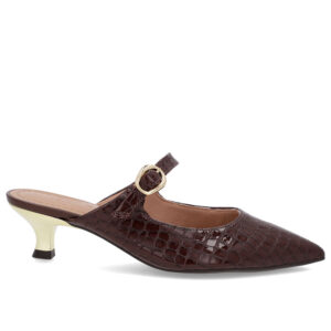 Mule Verniz Croco Salto Kitten Tira