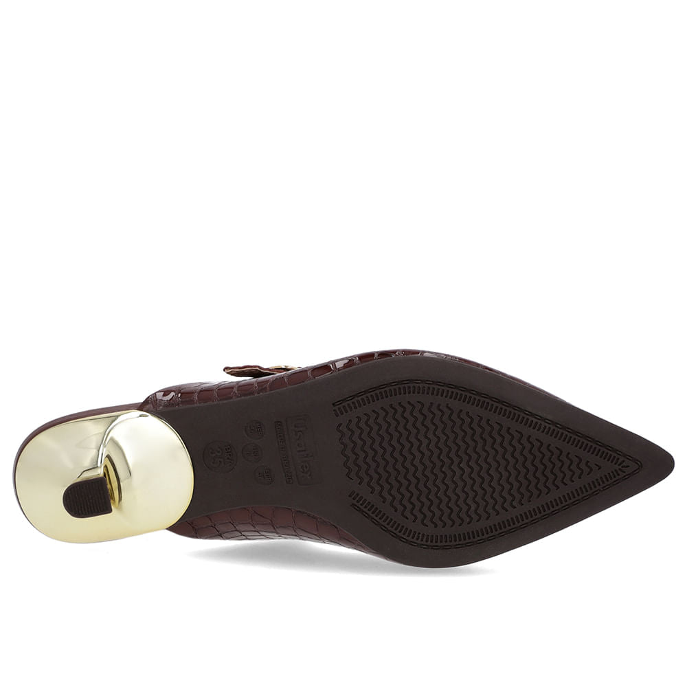 Mule Verniz Croco Salto Kitten Tira