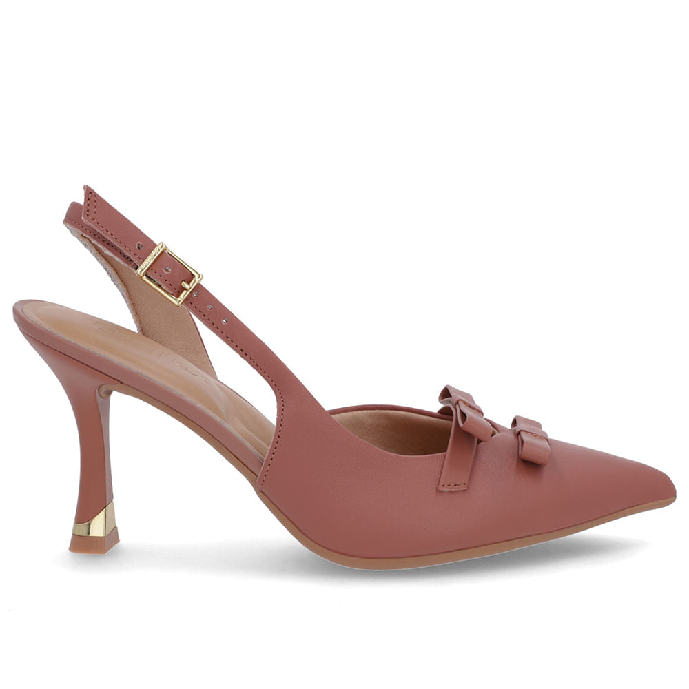 Slingback Laço Verniz