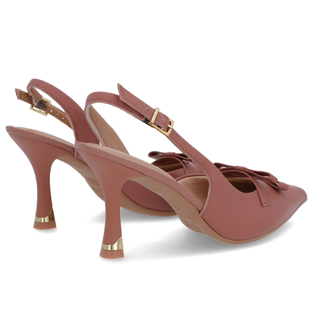 Slingback Laço Verniz