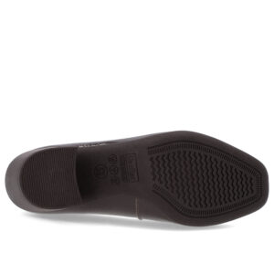 Scarpin Brranco Marfim Verniz Bico Quadrado Detalhe Salto
