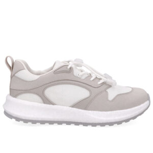 Tênis Poofy Tecido Off White Cadarço Elástico