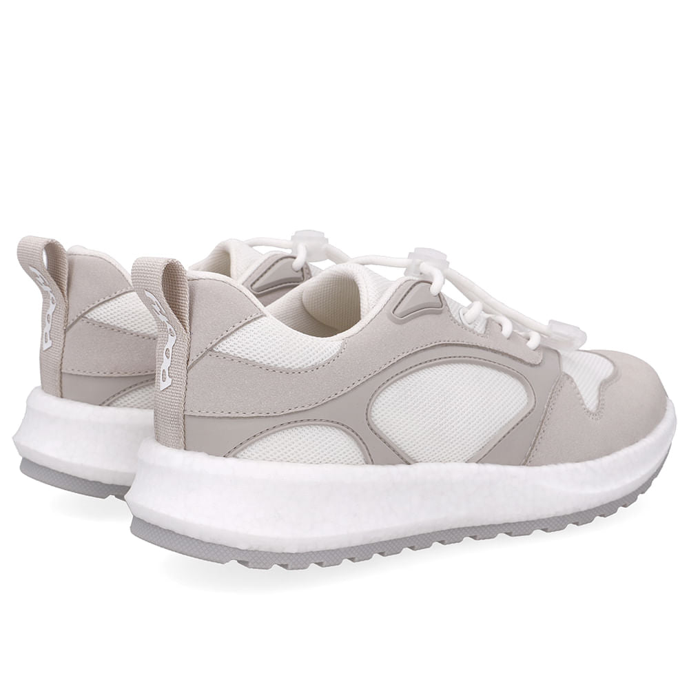 Tênis Poofy Tecido Off White Cadarço Elástico