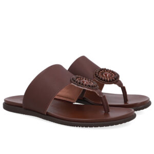 Chinelo Tira Couro Enfeite