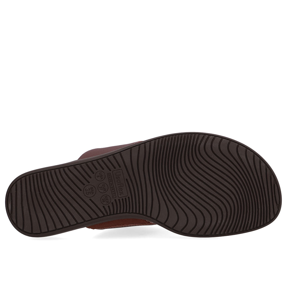 Chinelo Tira Couro Enfeite