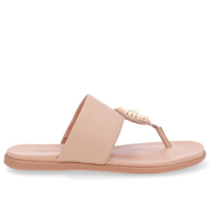 Chinelo Tira Couro Enfeite