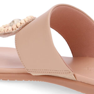 Chinelo Tira Couro Enfeite