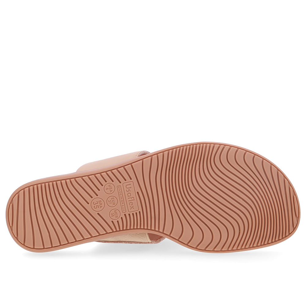 Chinelo Tira Couro Enfeite
