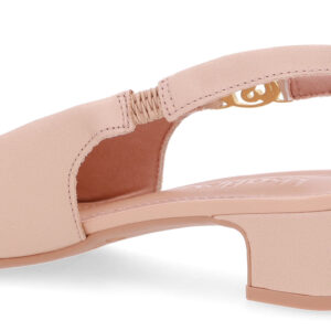Slingback Salto Bloco Couro