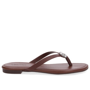 Chinelo Rasteiro Couro