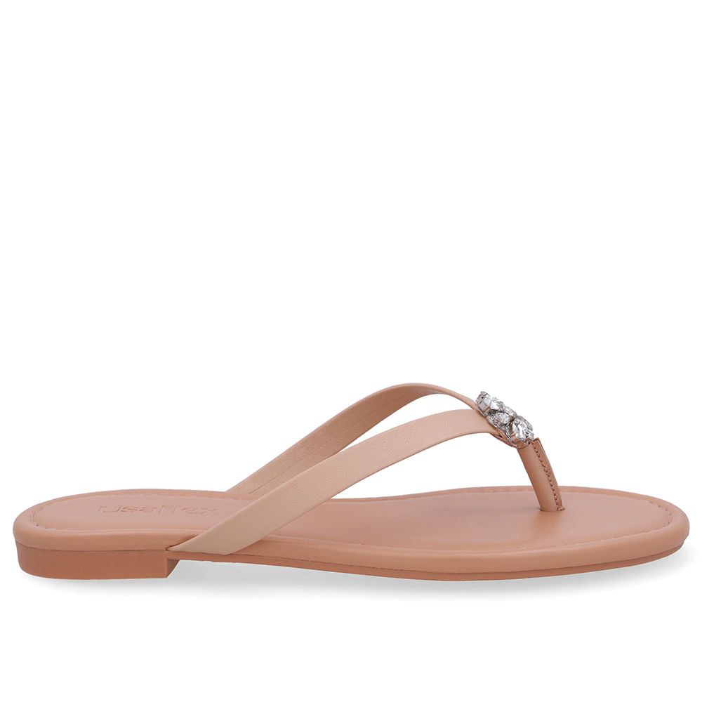 Chinelo Rasteiro Couro