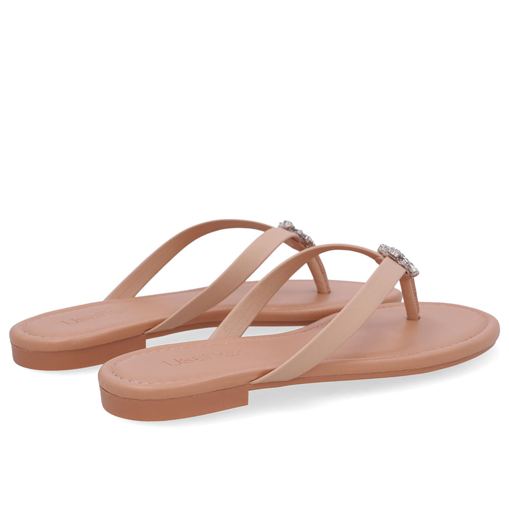 Chinelo Rasteiro Couro