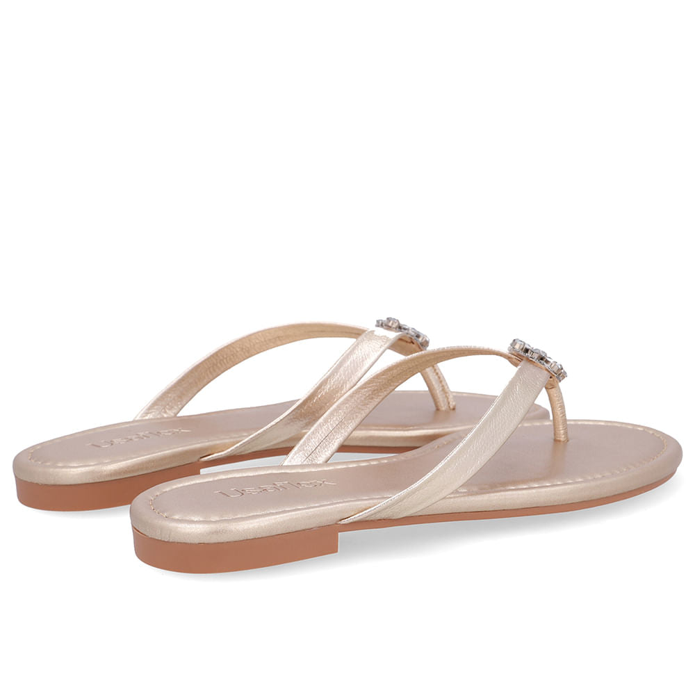 Chinelo Rasteiro Couro
