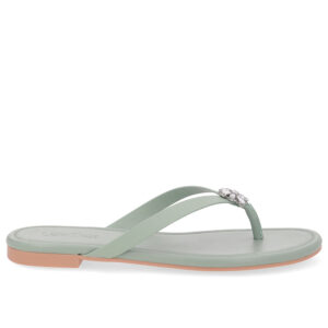Chinelo Rasteiro Couro