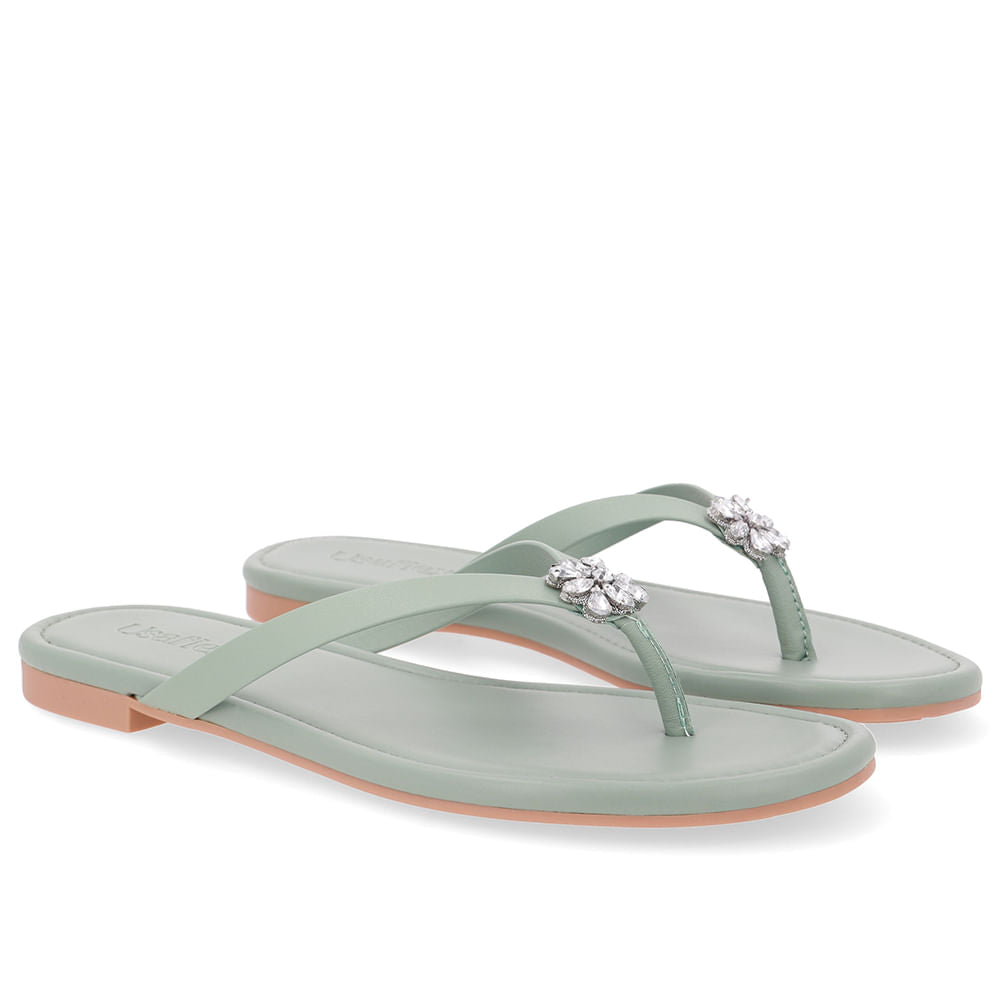 Chinelo Rasteiro Couro