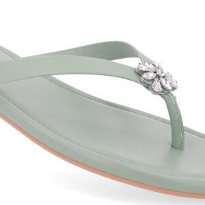 Chinelo Rasteiro Couro
