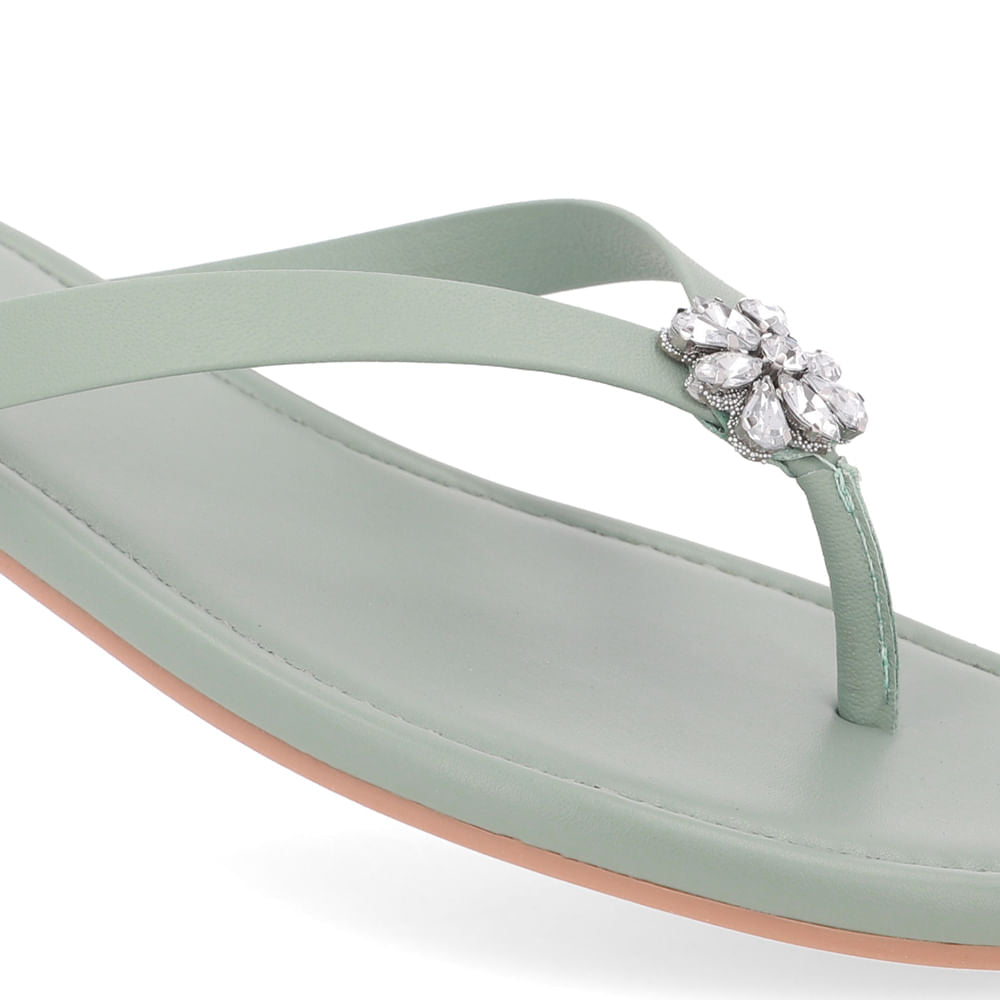 Chinelo Rasteiro Couro