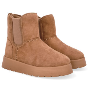 Bota Poofy Tecido Forrada