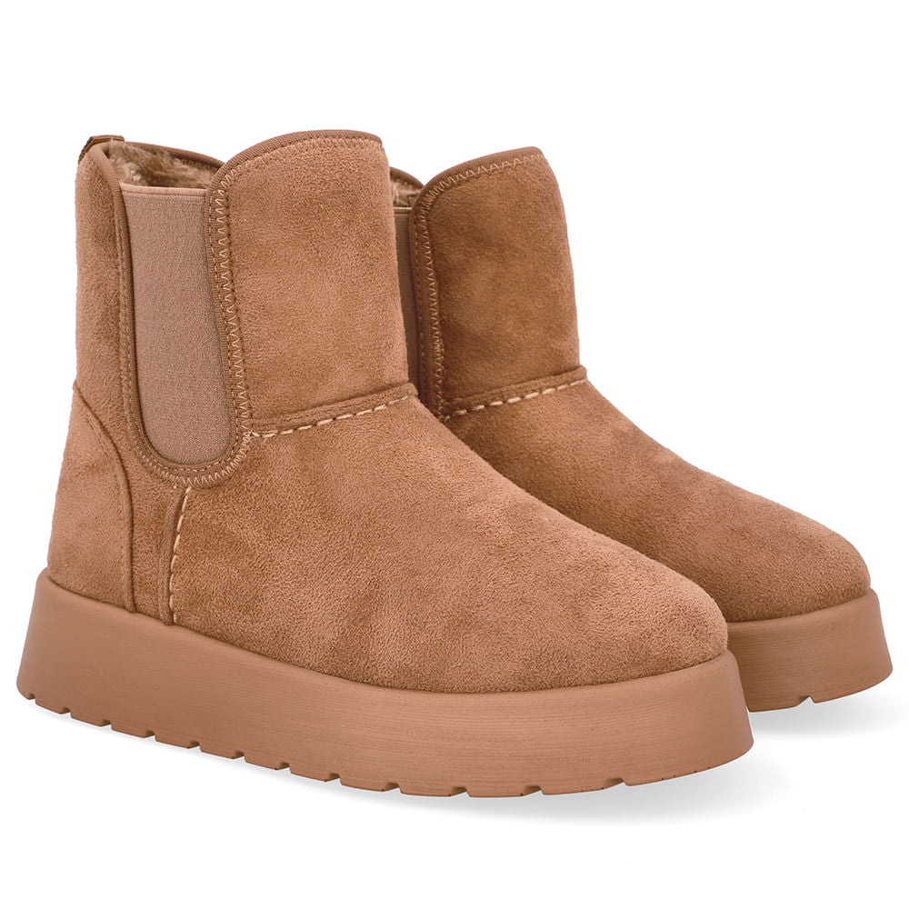 Bota Poofy Tecido Forrada