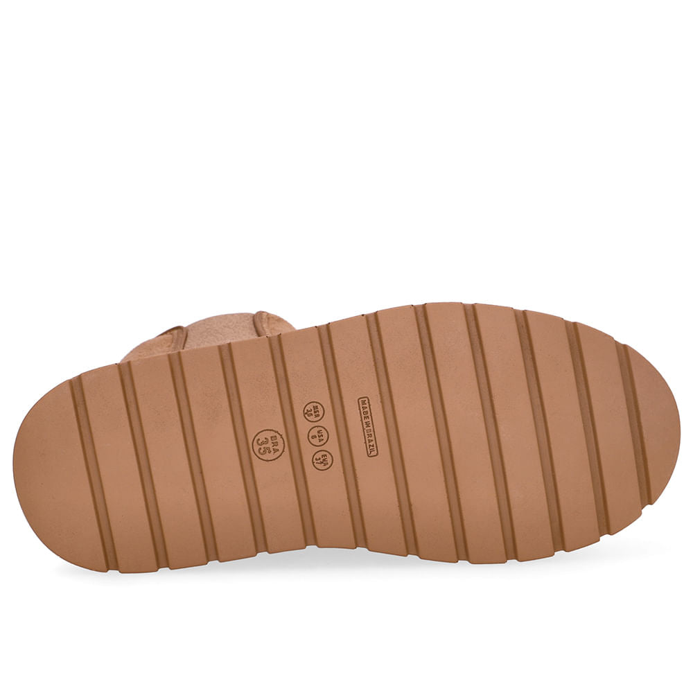 Bota Poofy Tecido Forrada