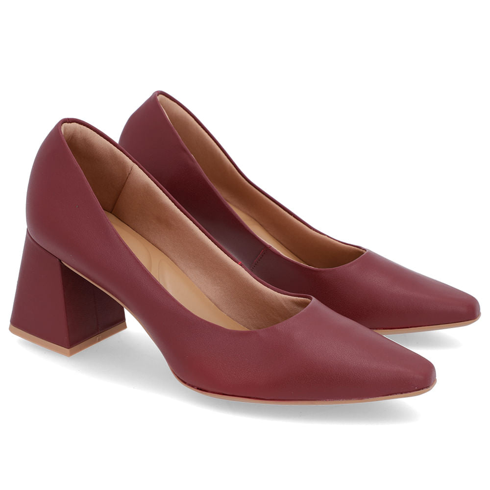 Scarpin Básico Couro Bico Fino