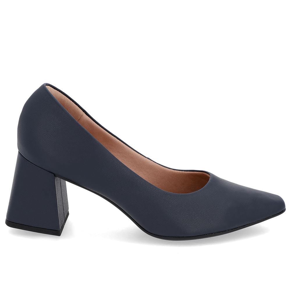 Scarpin Básico Couro Bico Fino