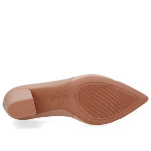 Scarpin Couro Lateral Tecido