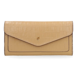 Carteira Couro Croco Creme