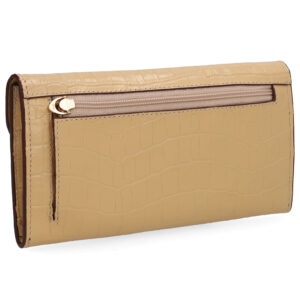 Carteira Couro Croco Creme