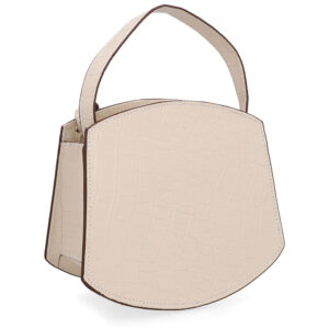 Bolsa Tote Couro Croco Creme Casual