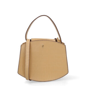 Bolsa Tote Couro Croco Creme Casual