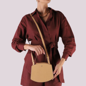 Bolsa Tote Couro Croco Creme Casual