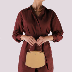 Bolsa Tote Couro Croco Creme Casual