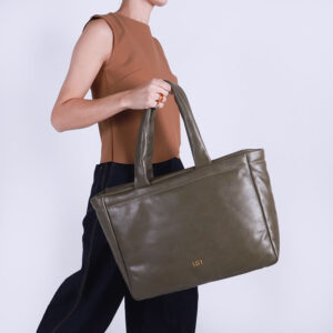 Bolsa Shopper Couro Pinhão