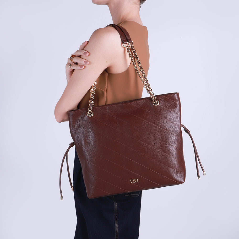 Bolsa Shopper Couro