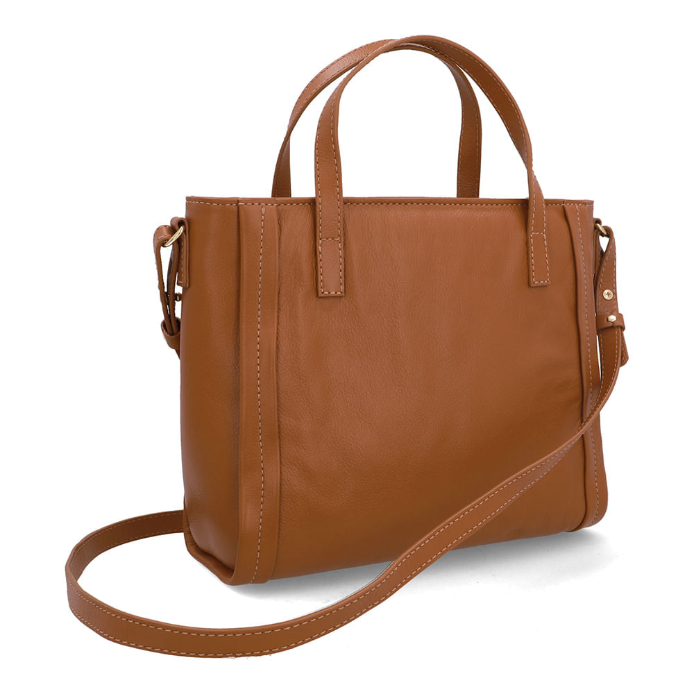 Bolsa Tote Couro Detalhe Fivela