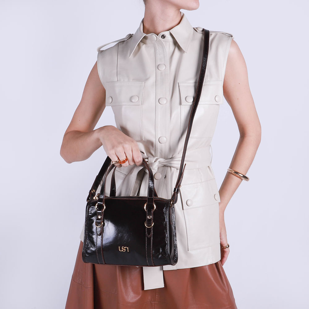 Bolsa Tote Couro Pinhão