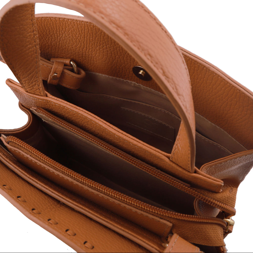 Bolsa Tote Couro Pesponto