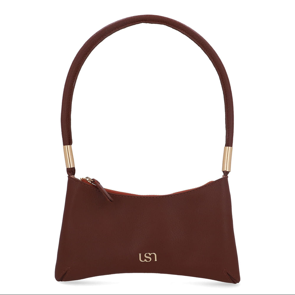 Bolsa Baguete Couro Vermelha