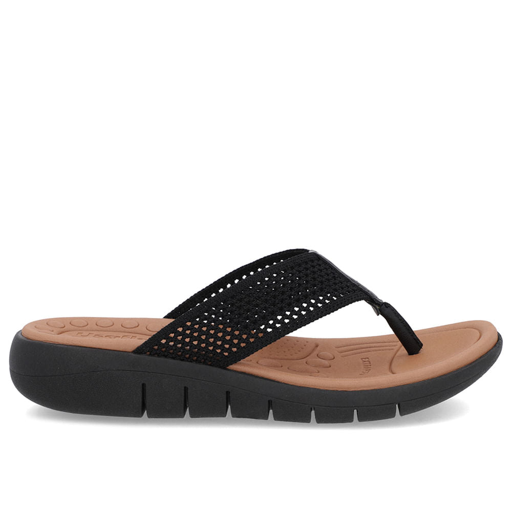Chinelo Salto Rasteiro Tricot Marfim