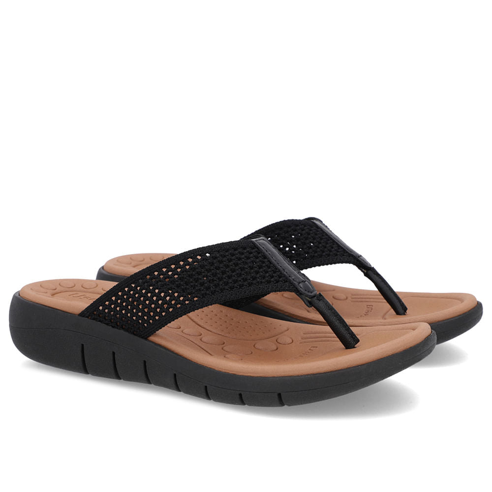 Chinelo Salto Rasteiro Tricot Marfim