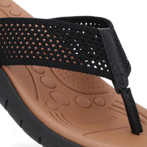 Chinelo Salto Rasteiro Tricot Marfim