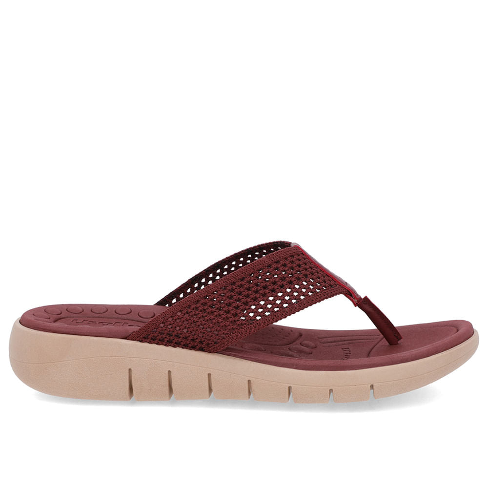 Chinelo Salto Rasteiro Tricot Marfim