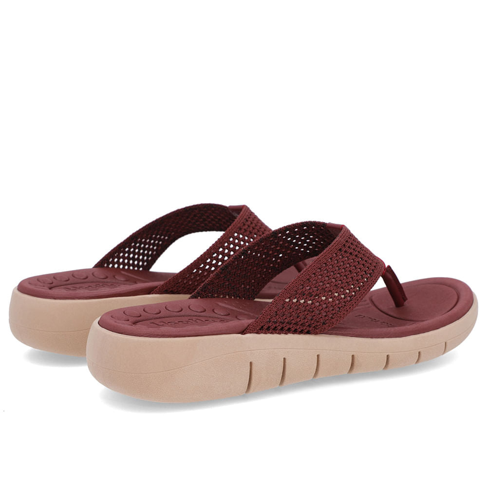 Chinelo Salto Rasteiro Tricot Marfim