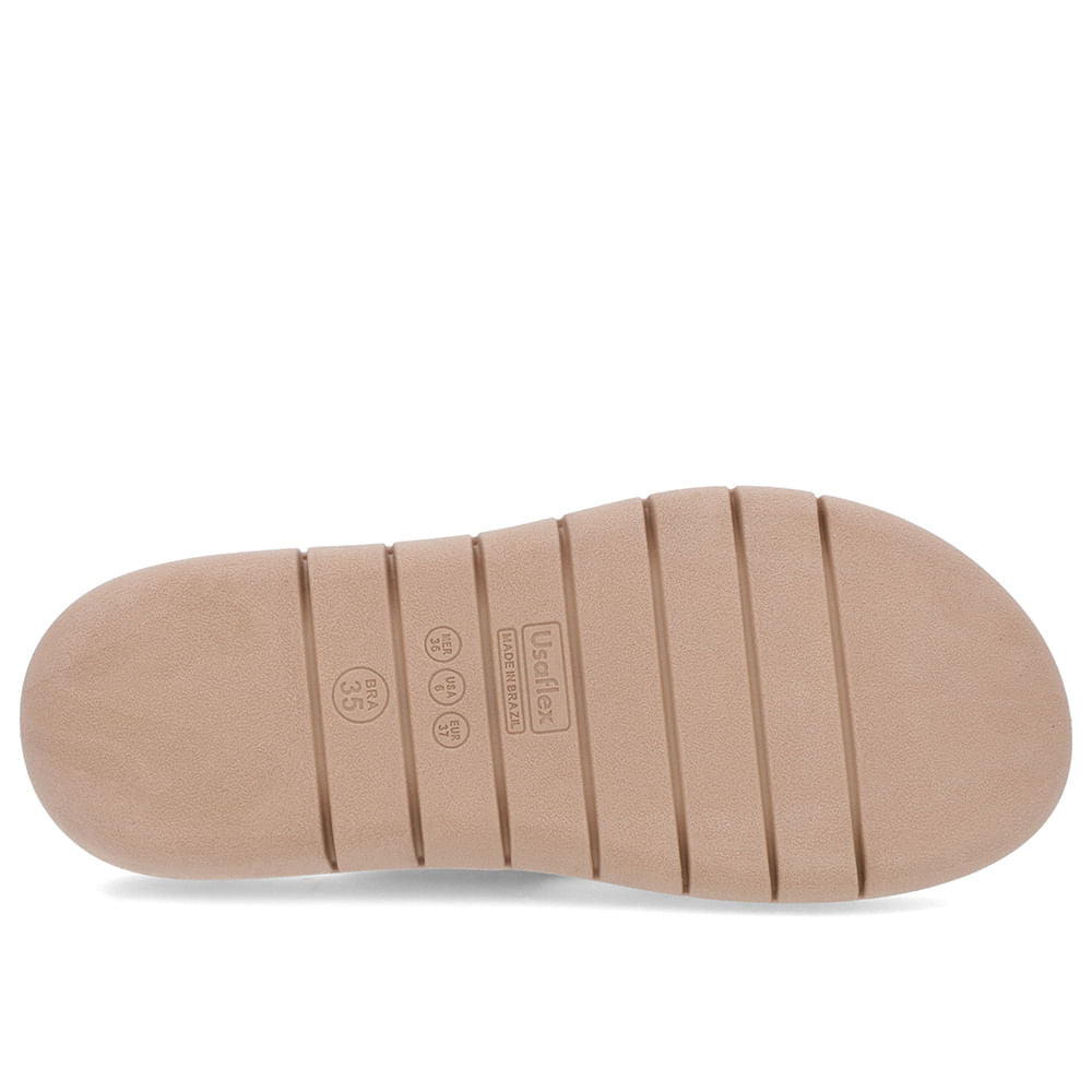 Chinelo Salto Rasteiro Tricot Marfim