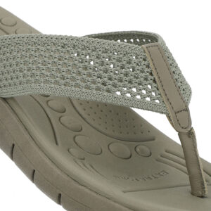 Chinelo Salto Rasteiro Tricot Marfim